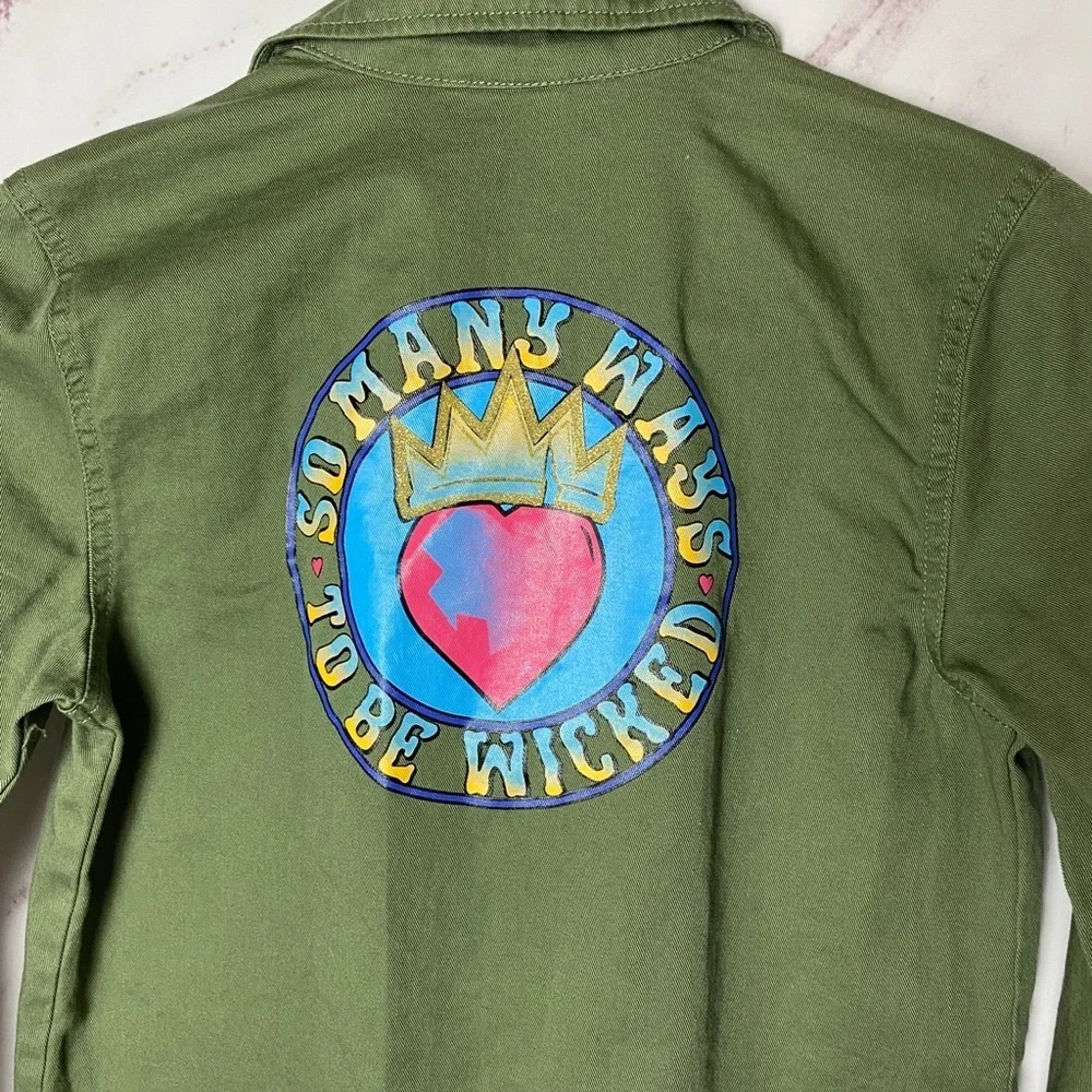 Disney Descendants D-signed utilitarian cargo kids girls size 12 olive green